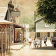Un grupo camina por los caminos abandonados en el centro de Paramount Ranch en 1998.